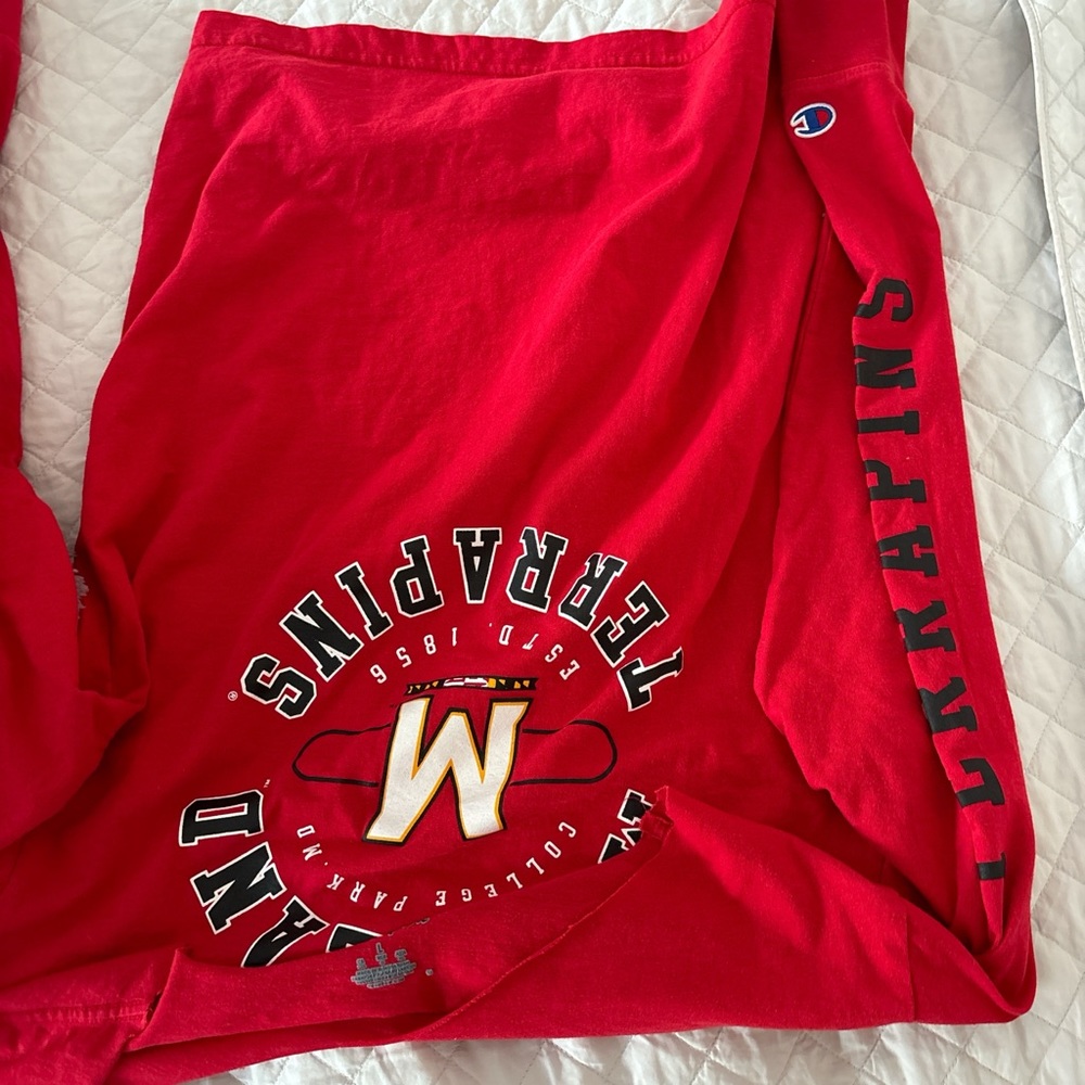 Champion Red Maryland Terrapins Sweatshirt